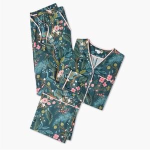 Summersalt Cloud 9 Silk Pajama Set Emerald Peacock NWOT